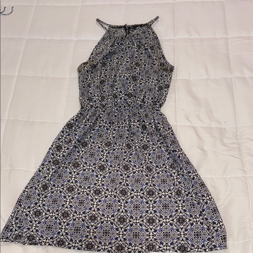 Soprano Black and White Halter Sundress
